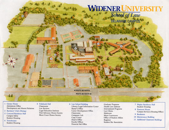 Widener Law Campus Map